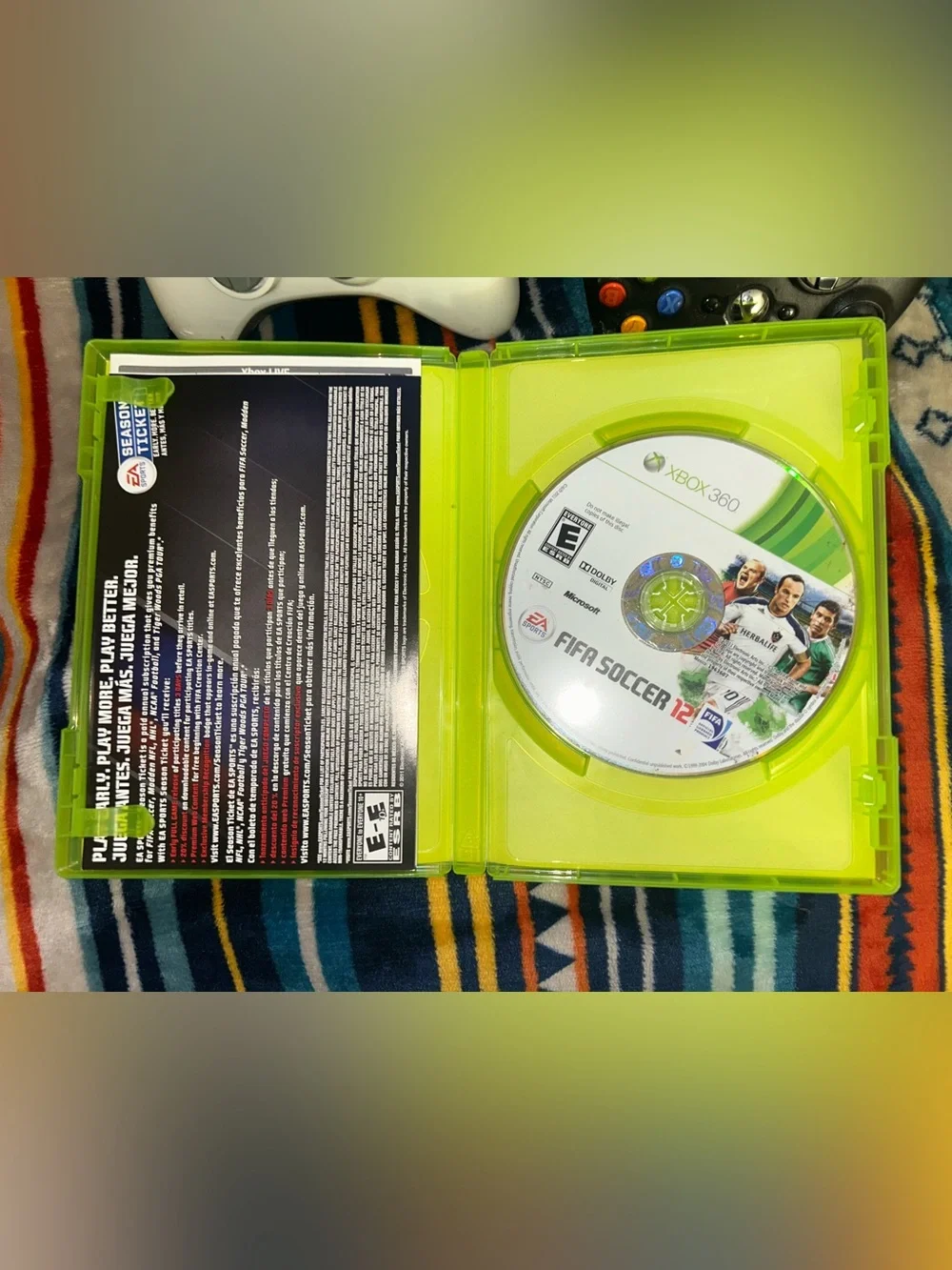 X-Box 360 Console includes Game, Cords & 2 Remotes